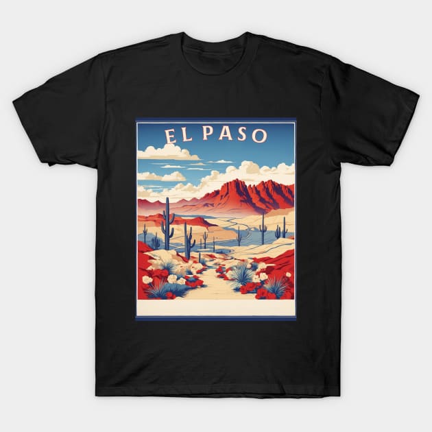 El Paso United States of America Tourism Vintage Poster T-Shirt by TravelersGems